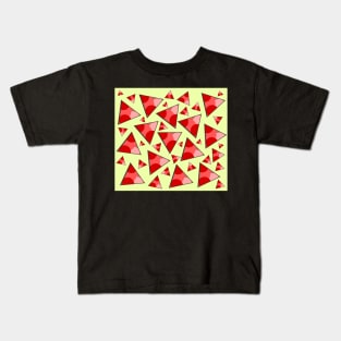 Floating triangles in red Kids T-Shirt